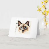 De Kaart van de Kat van Ragdoll (Gele Bloem)