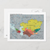 De kaart van de Kaukasus en van centraal Azië (Voorkant / Achterkant)