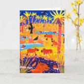 De Kaart van de kunst: Braziliaanse Capybara. (Gele Bloem)