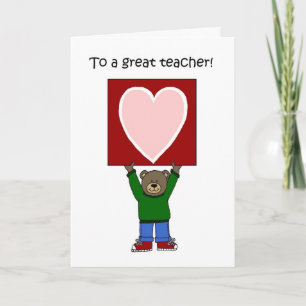 de kaart van de leraarsvalentijn