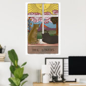 De Kaart van de Lovers Cat Tarot Poster (Thuiskantoor)