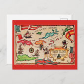 De kaart van de Maagdeneilanden (Voorkant / Achterkant)