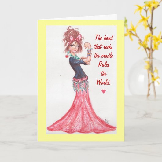 De Kaart van de moederdag (Gele Bloem)