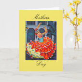 De Kaart van de Moederdag van de Danser van het (Gele Bloem)