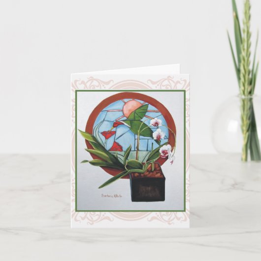 De kaart van de Nota van de orchidee (Voorkant)