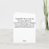 De Kaart van de Nota van gele narcissen (Achterkant)