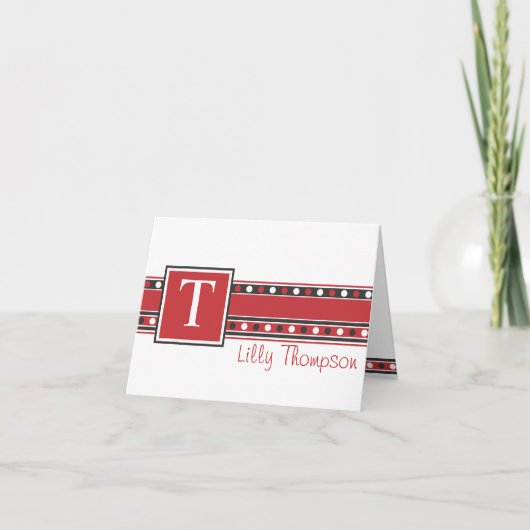 De Kaart van de Nota van Lilly - Rood en Zwarte (Voorkant)