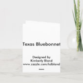 De Kaart van de Nota van Texas Bluebonnet (Achterkant)