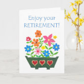 De Kaart van de pensionering - Flower power (Gele Bloem)