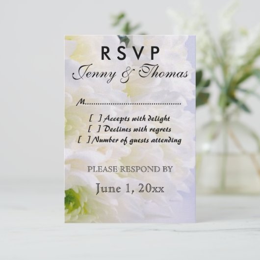 De Kaart van de Reactie RSVP (Staand voorkant)