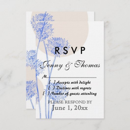 De Kaart van de Reactie RSVP (Voorkant / Achterkant)