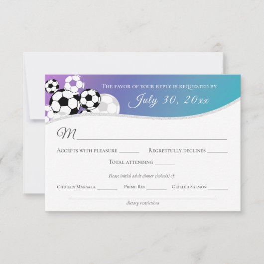 De Kaart van de Reactie van de Voetbal met Keuze v (Voorkant)