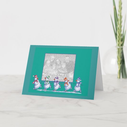 De Kaart van de Sjabloon van de sneeuwman (Voorkant)