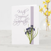 De Kaart van de sympathie met Violette Iris (Gele Bloem)