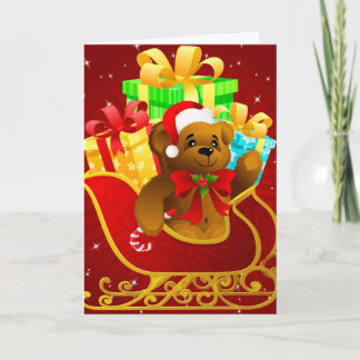 De Kaart van de Teddybeer van Kerstmis