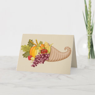 De kaart van de Thanksgiving van de hoorn des