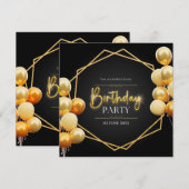 De kaart van de Uitnodiging van de verjaardag - sp (Voorkant / Achterkant)