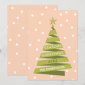 De Kaart van de Vakantie van de Boom van het lint (Voorkant / Achterkant)