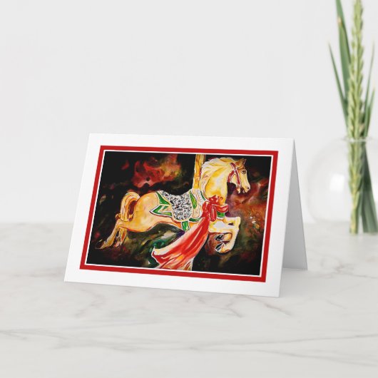 De Kaart van de Vakantie van de carrousel (Voorkant)