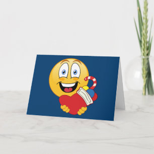 De Kaart van de Vakantie van Emoji van Kerstmis