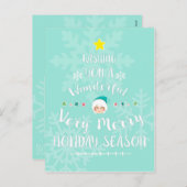 De Kaart van de Vakantie van Kerstmis - Kerstboom (Voorkant / Achterkant)