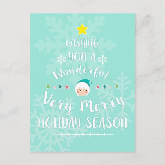 De Kaart van de Vakantie van Kerstmis - Kerstboom (Voorkant)