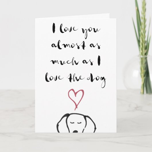 De Kaart van de Valentijnsdag van de hond (Voorkant)
