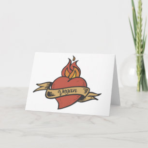De Kaart van de Valentijnsdag van de veganist