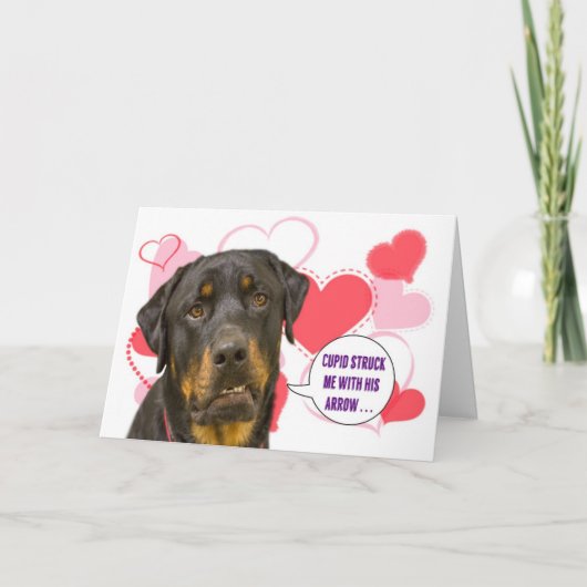 De Kaart van de Valentijnsdag van Rottweiler (Voorkant)