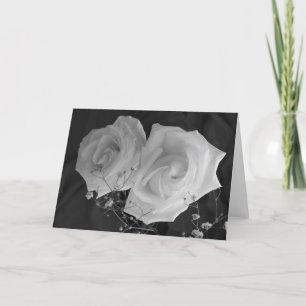 De kaart van de Valentijnsdag - Witte Rozen