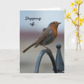 De Kaart van de verjaardag: Jonge Britse Robin (Gele Bloem)