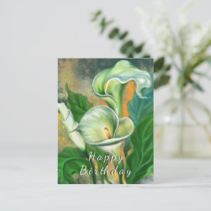 De Kaart van de verjaardag met Calla Lily Flowers