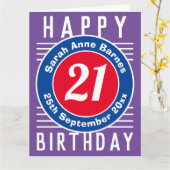 De Kaart van de verjaardag met Leeftijd, Naam, & D (Gele Bloem)