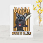 De Kaart van de verjaardag - OMG u is zo zo Oud (Gele Bloem)