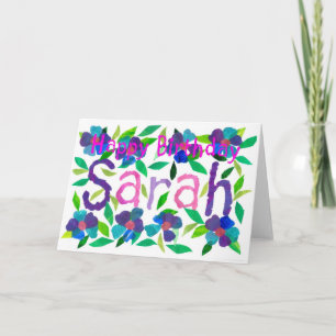 De Kaart van de Verjaardag "Sarah"