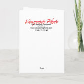 De Kaart van de Verjaardag van de (Achterkant)