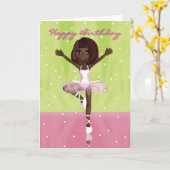 De Kaart van de Verjaardag van de balletdanser - (Gele Bloem)