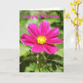 De Kaart van de Verjaardag van de Bloem van de (Gele Bloem)