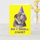 De Kaart van de Verjaardag van de buldog (Gele Bloem)