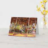 De Kaart van de Verjaardag van de carrousel (Gele Bloem)