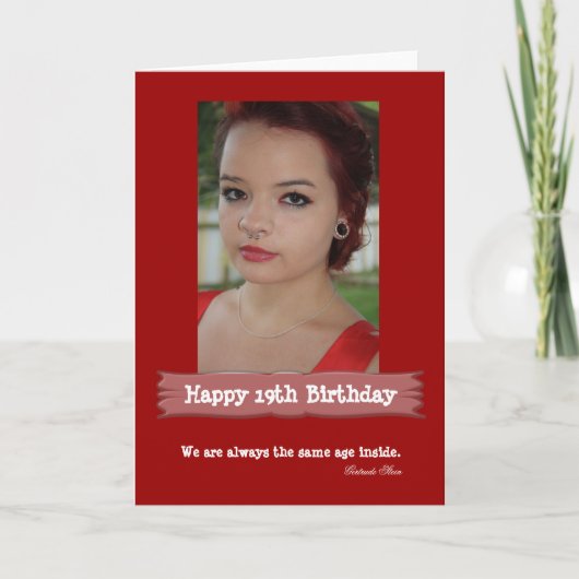 De Kaart van de Verjaardag van de Foto van de (Voorkant)