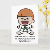 De Kaart van de Verjaardag van de Karate van de (Gele Bloem)