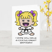 De Kaart van de Verjaardag van de karate voor (Gele Bloem)