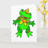 De Kaart van de Verjaardag van de Kikker van de (Gele Bloem)