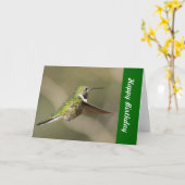 De Kaart van de Verjaardag van de kolibrie (Gele Bloem)