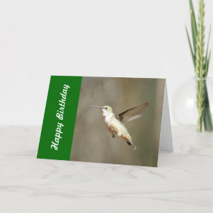 De Kaart van de Verjaardag van de kolibrie