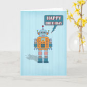 De Kaart van de Verjaardag van de robot (Gele Bloem)