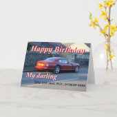 De Kaart van de Verjaardag van de sportwagen (Gele Bloem)