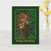 De Kaart van de Verjaardag van de tijger (Gele Bloem)