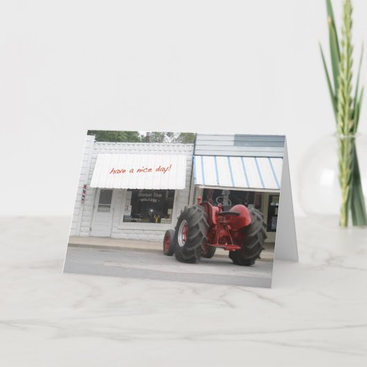 De Kaart van de Verjaardag van de tractor (Voorkant)